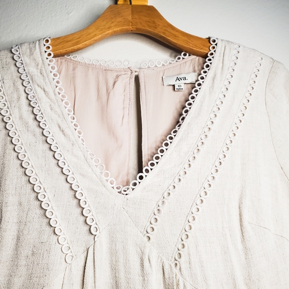 Ava. Linen Boho Sheath Dress - Picture 3 of 11